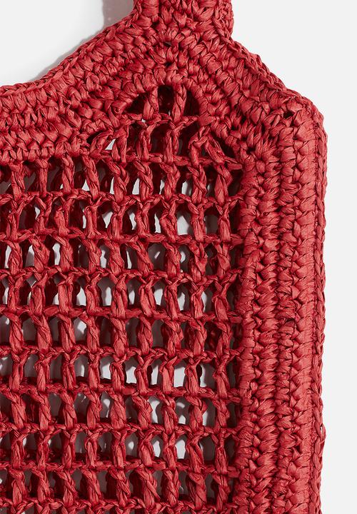 H&M - Straw tote bag - red