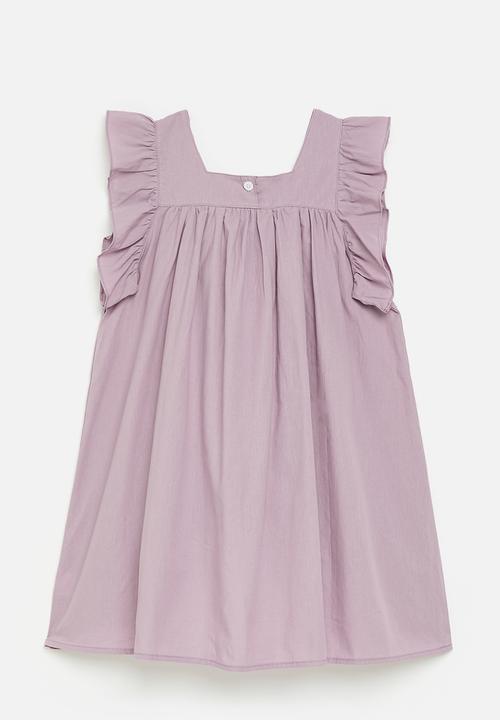 Pop Candy - Babydoll dress with ruffle sleeves - pale purple