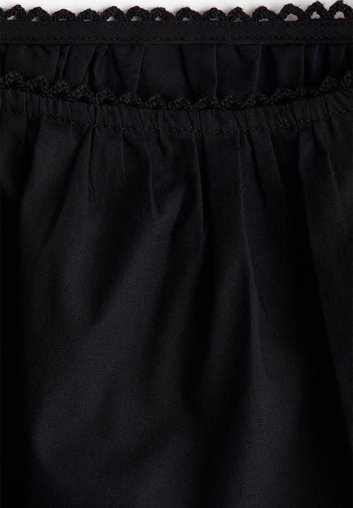 H&M - Short blouse - black