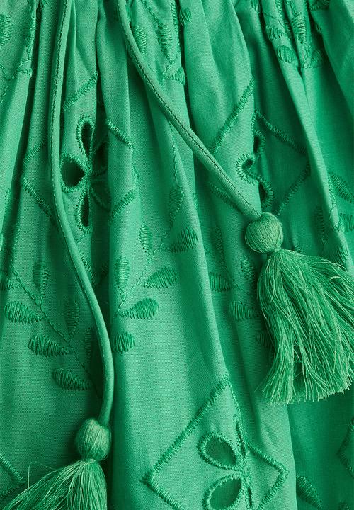 H&M - Broderie anglaise dress - green