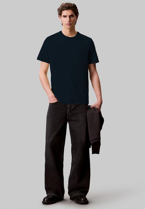 Calvin Klein - Short sleeve Smooth Cttn Solid Crewnk Tee - Dark Sapphire