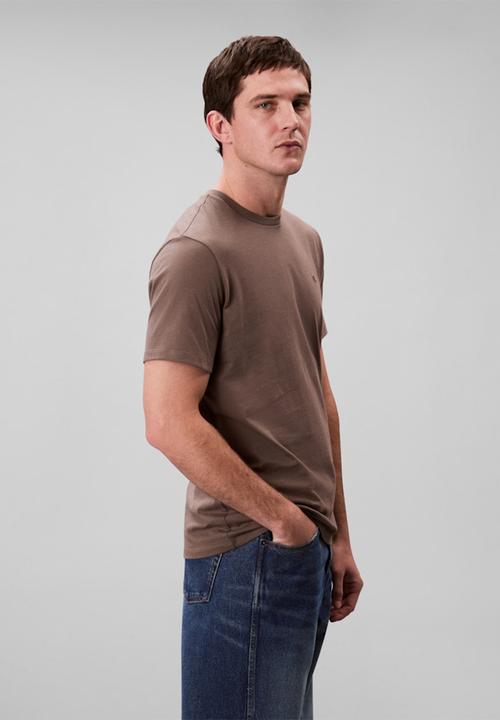 Calvin Klein - Short sleeve Smooth Cttn Solid Crewnk Tee - Morel