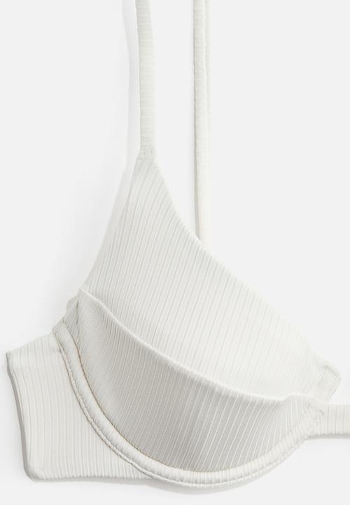 H&M - Padded bikini top - white