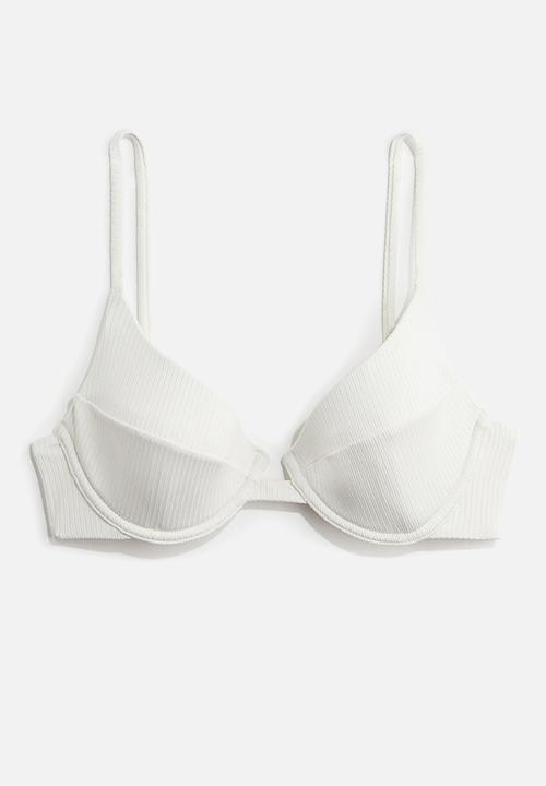 H&M - Padded bikini top - white