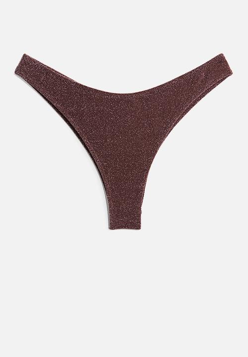 H&M - Brazilian bikini bottoms - dark brown