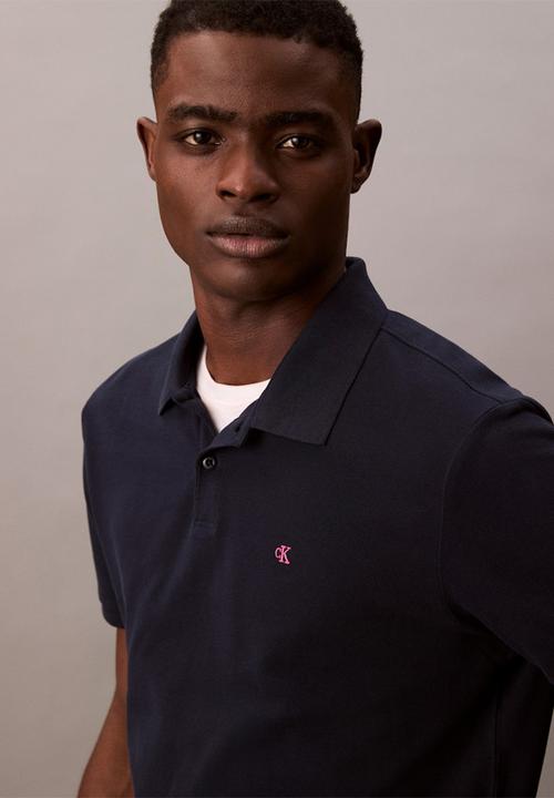 Calvin Klein - Short sleeve Casual Pique Classic Polo - Dark Sapphire