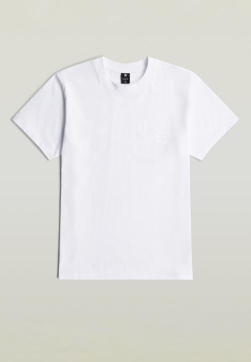 G-STAR - Flock back gr loose r t - white