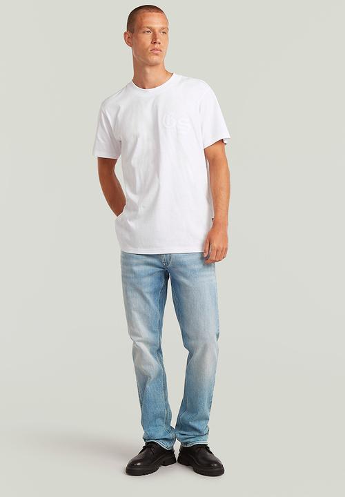 G-STAR - Flock back gr loose r t - white