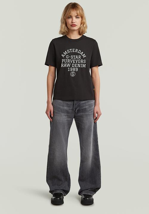 G-STAR - Text Graphic T-Shirt Wmn - Black