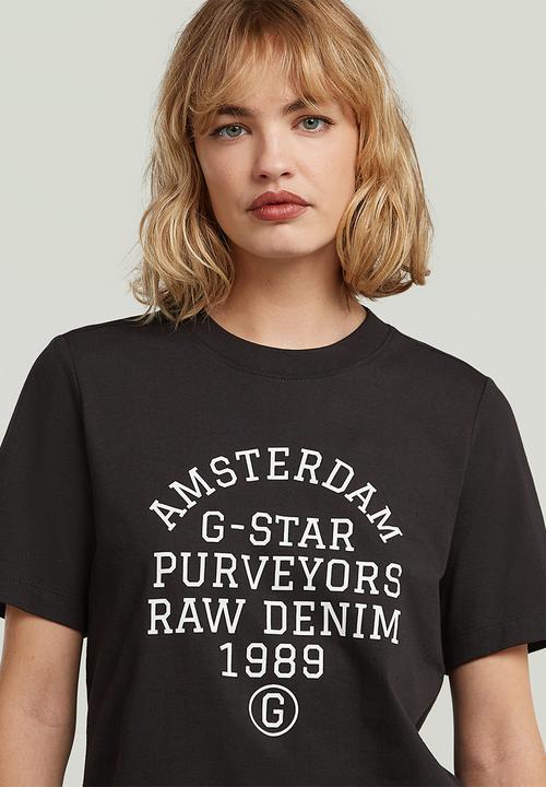 G-STAR - Text Graphic T-Shirt Wmn - Black