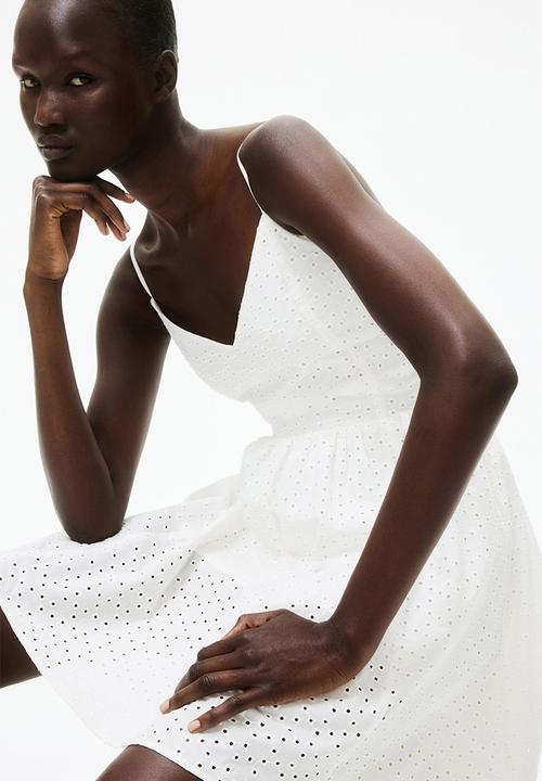 H&M - Broderie anglaise strappy dress - white