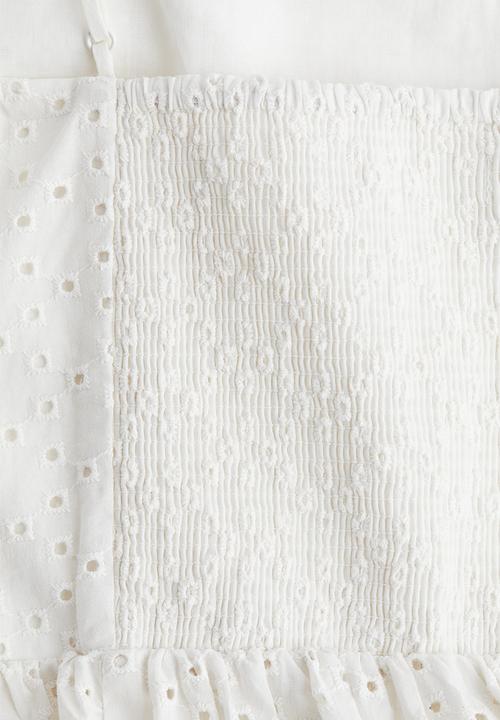 H&M - Broderie anglaise strappy dress - white