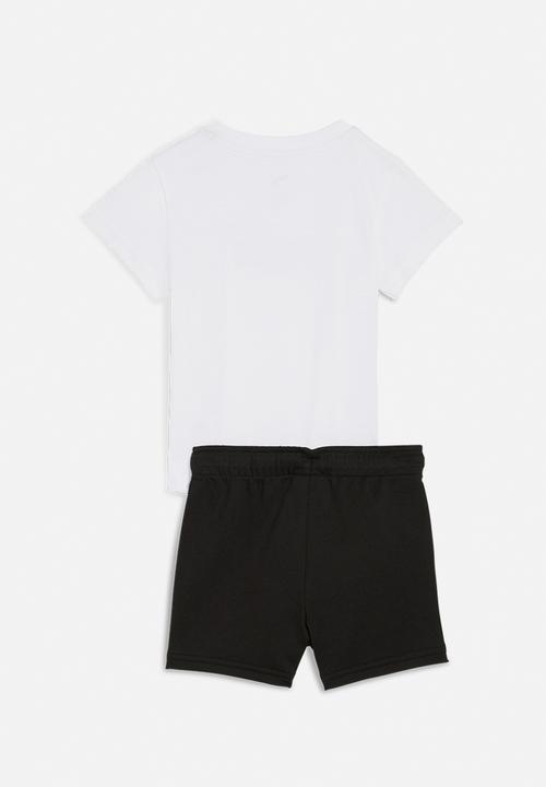 PUMA - Minicats Ess Tee And Shorts Set Inf-Puma White/Archive Gold