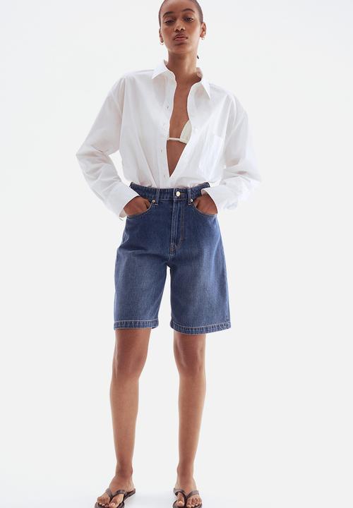 H&M - Denim bermuda shorts - denim blue