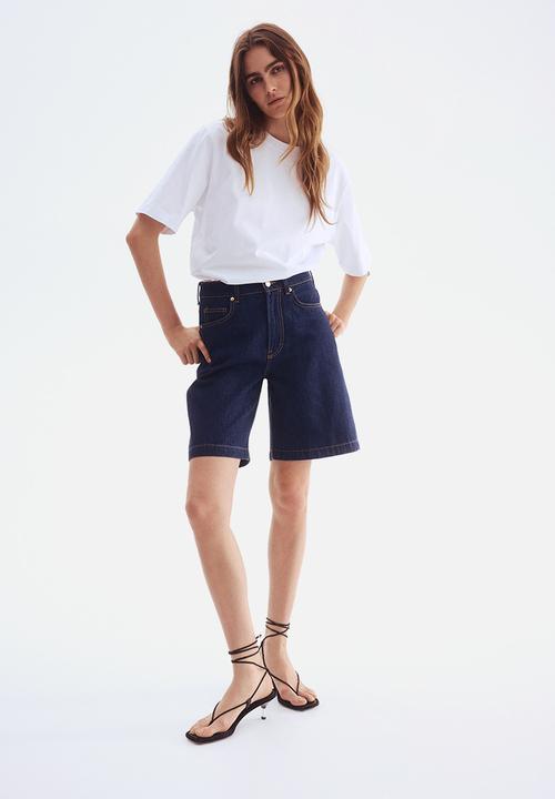 H&M - Denim bermuda shorts - dark denim blue