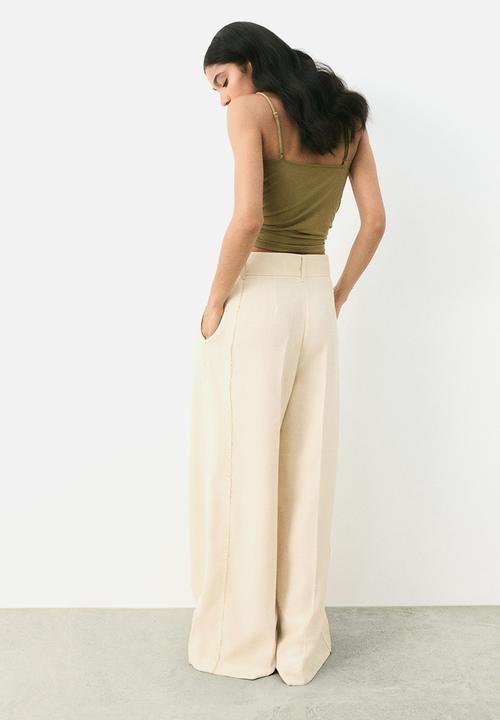 H&M - Ruched strappy top - golden olive