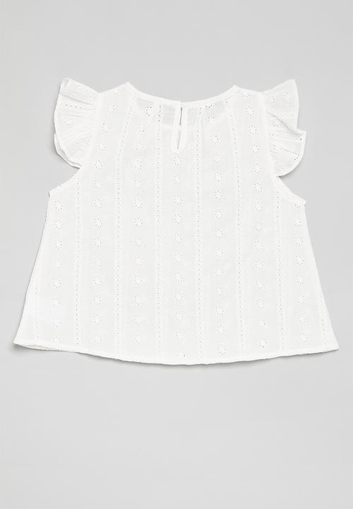 Pop Candy - Cap sleeve top - white