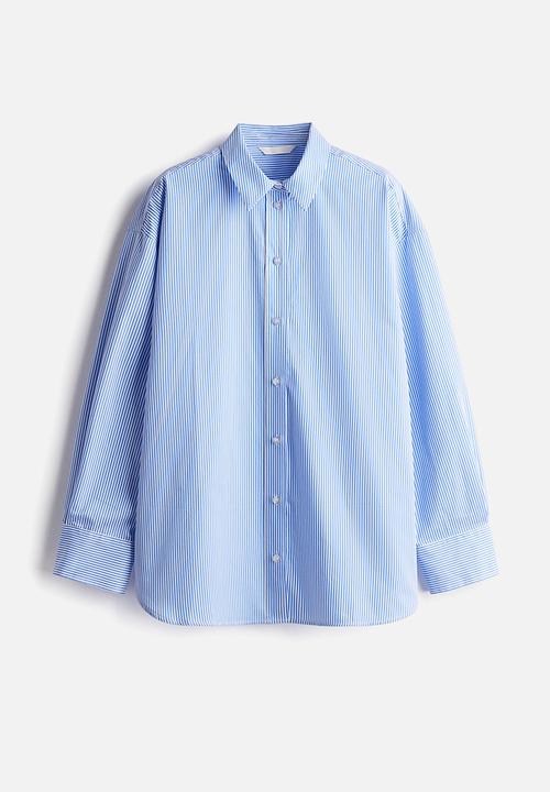 H&M - Poplin shirt - blue striped