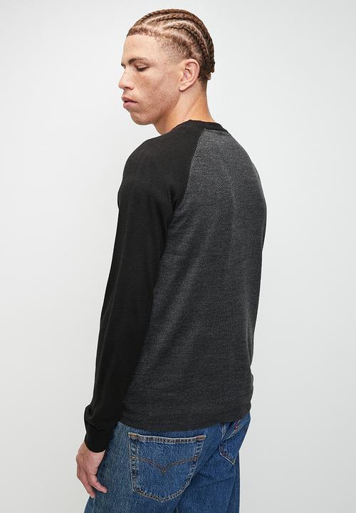 Brave Soul - Knitted - Dk Charcoal Mel/ Jet Black