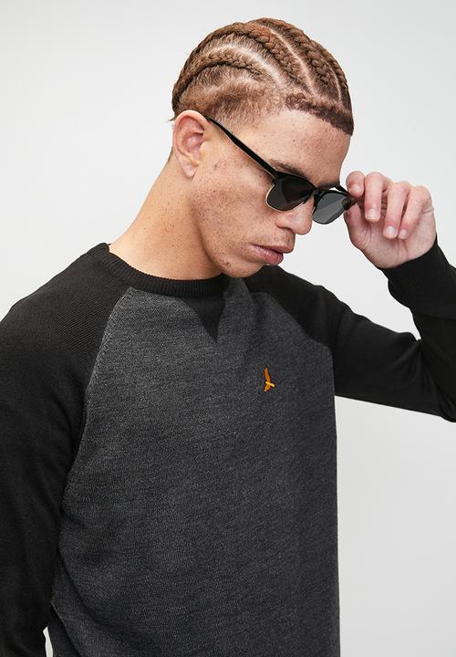 Brave Soul - Knitted - Dk Charcoal Mel/ Jet Black