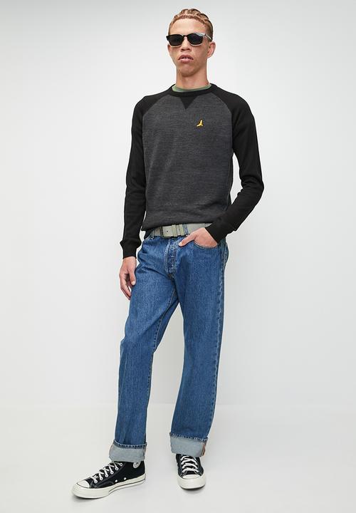 Brave Soul - Knitted - Dk Charcoal Mel/ Jet Black