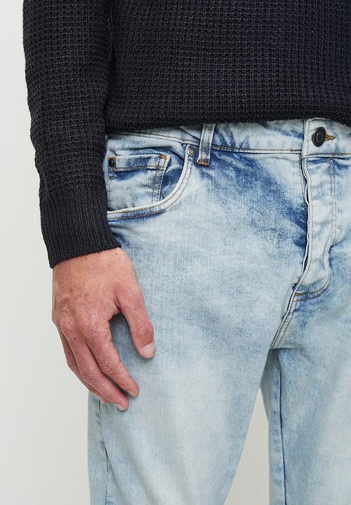 Brave Soul - Skinny Fit Denim Jean Acid Wash - Reg Length
