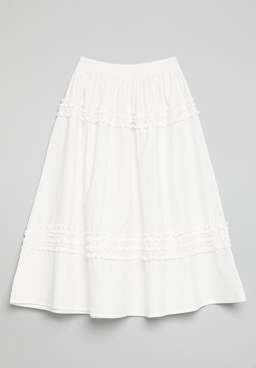 Pop Candy - Elasticated waist skirt - white