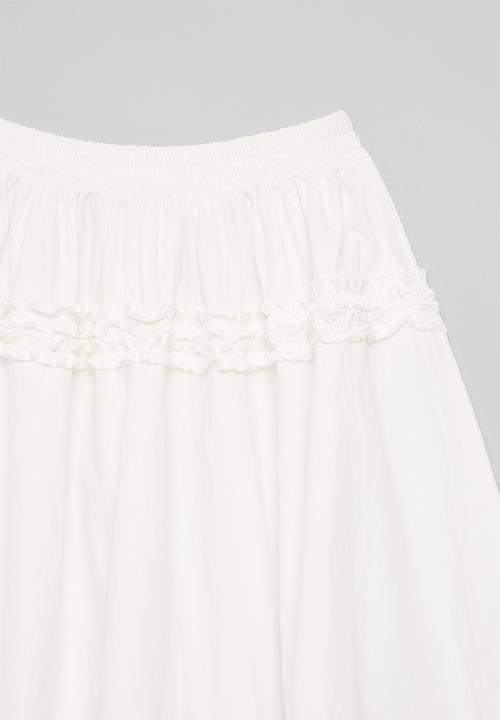 Pop Candy - Elasticated waist skirt - white