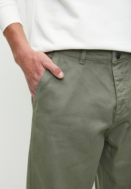 Brave Soul - Denim Loose Fit Jean- Khaki Long Length