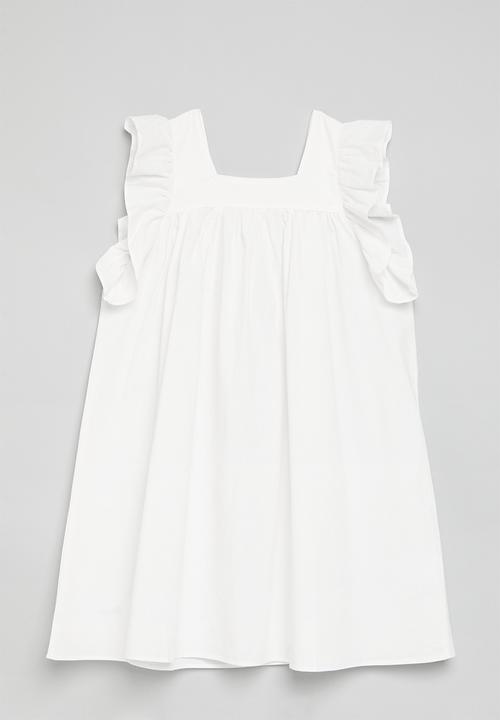 Pop Candy - Baby doll with ruffle sleeves - white