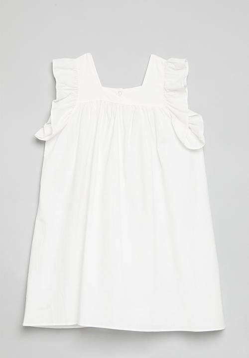 Pop Candy - Baby doll with ruffle sleeves - white