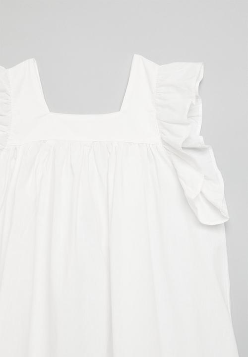 Pop Candy - Baby doll with ruffle sleeves - white