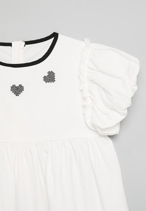 Pop Candy - Puff sleeve dress - white