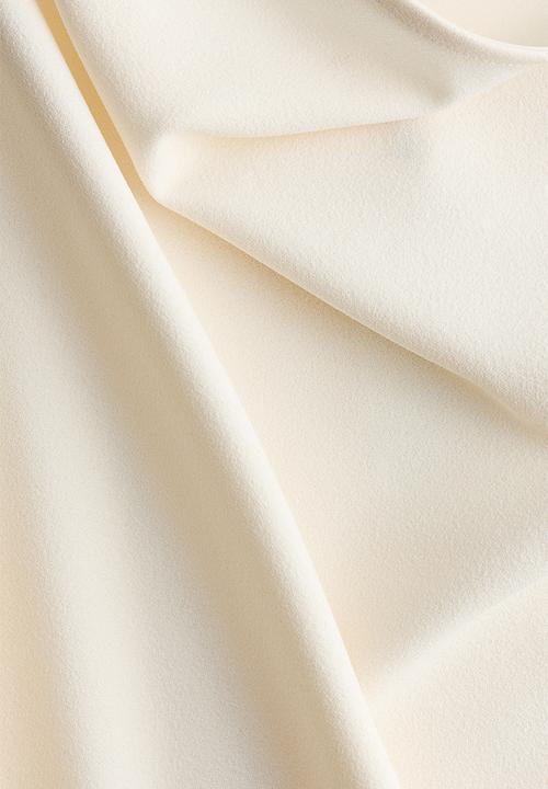 H&M - Rhinestone-strap one-shoulder body - cream