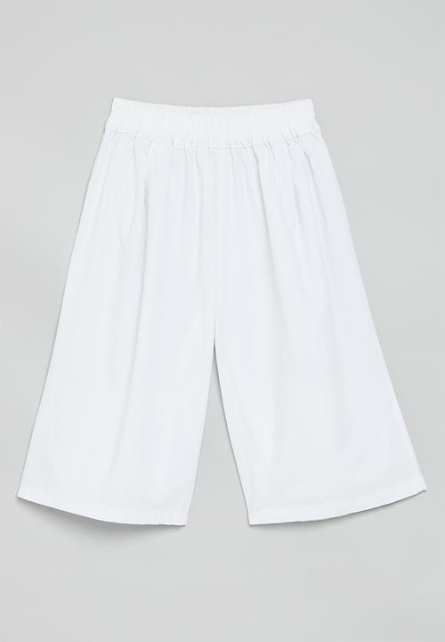 Pop Candy - Elasticated pants with lining - white