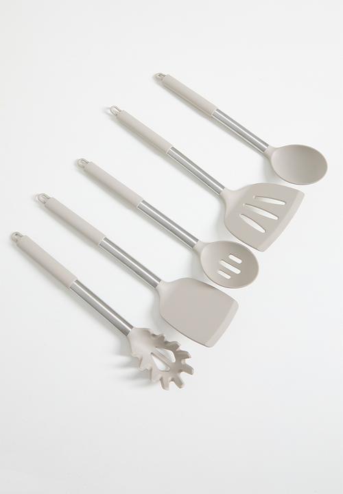 Maisonware - 22pc Utensil set with holder - Light grey