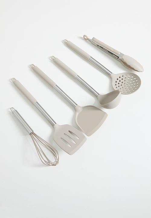 Maisonware - 22pc Utensil set with holder - Light grey