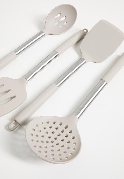 Maisonware - 22pc Utensil set with holder - Light grey