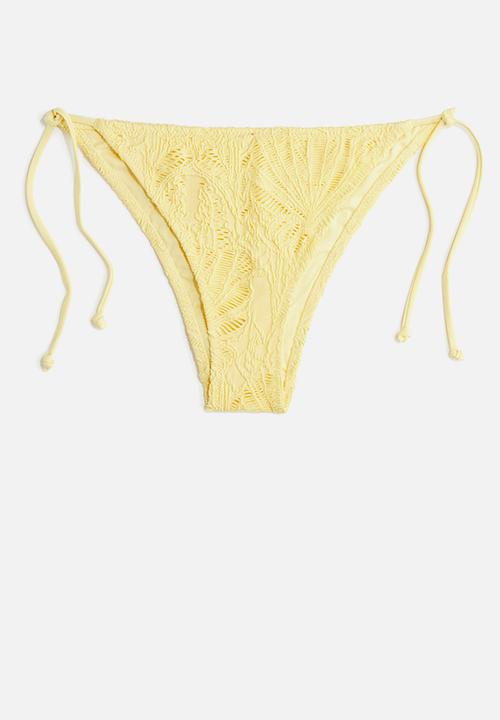 H&M - Tie tanga bikini bottoms - light yellow