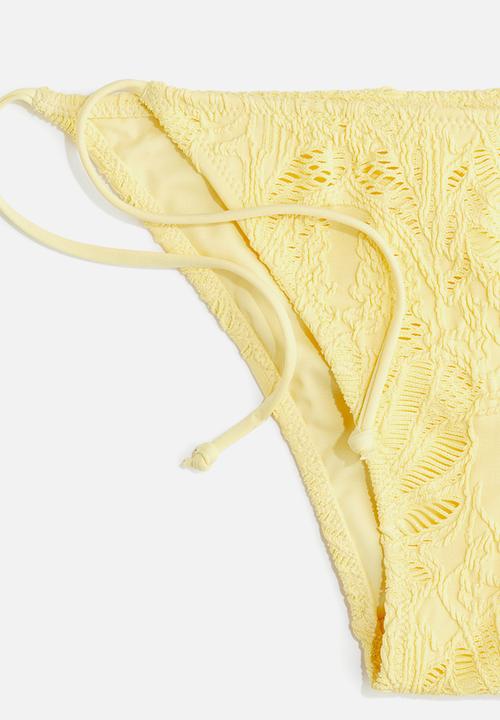H&M - Tie tanga bikini bottoms - light yellow