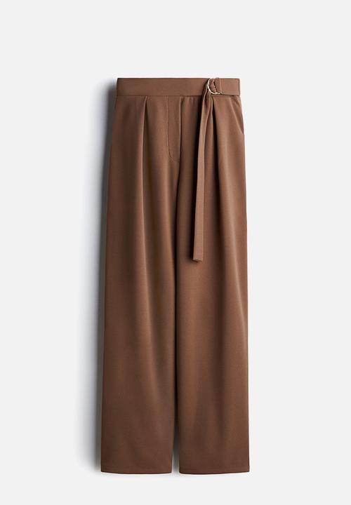 H&M - Belted trousers - brown