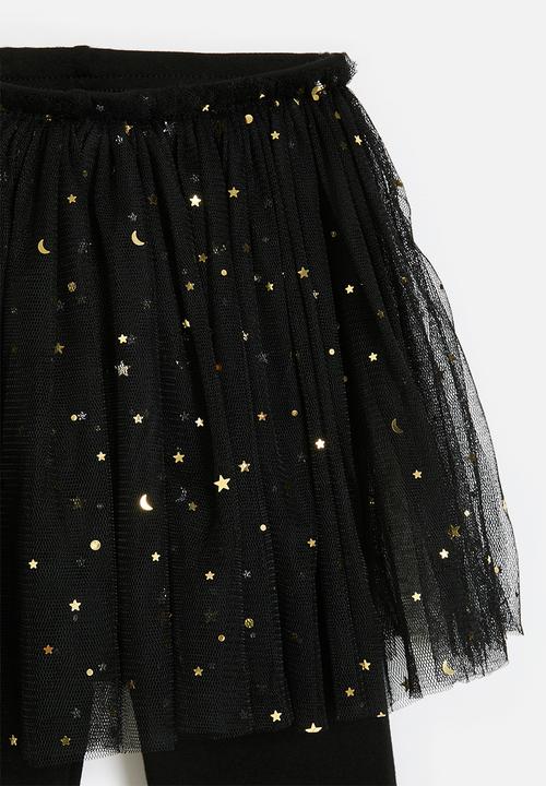Pop Candy - Tulle skirt leggings - black