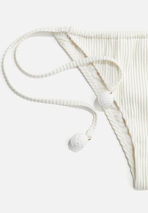 H&M - Tie tanga bikini bottoms - white