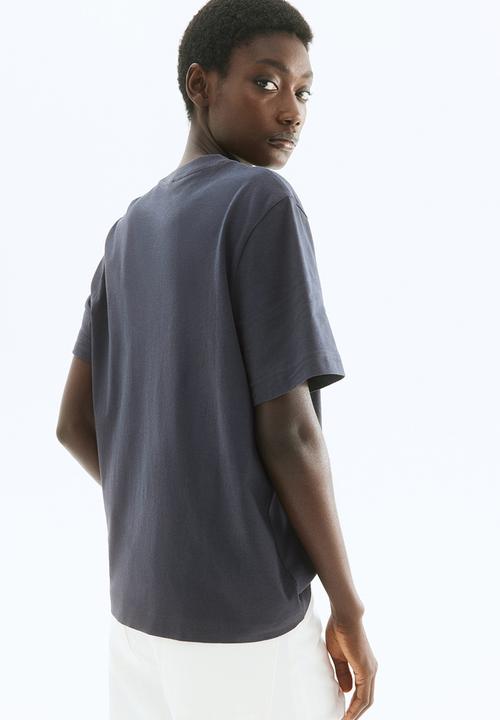 H&M - Printed t-shirt - dark grey cannes