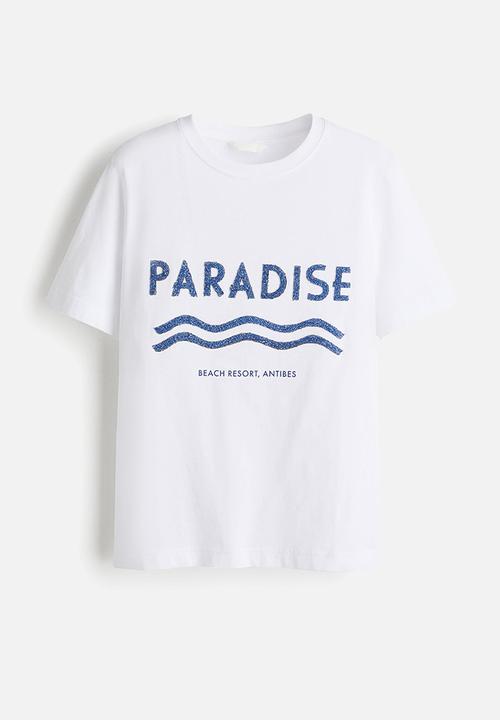 H&M - Printed t-shirt - white paradise