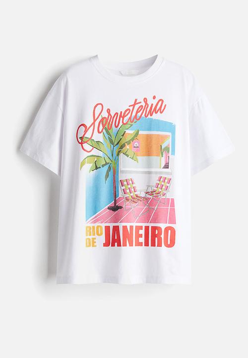 H&M - Oversized t-shirt - white sorveteria