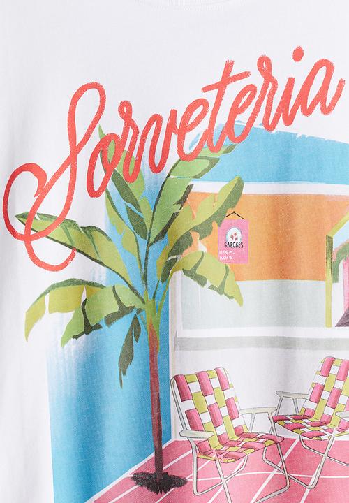H&M - Oversized t-shirt - white sorveteria
