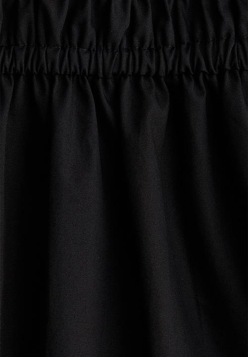 H&M - Off-the-shoulder poplin dress - black