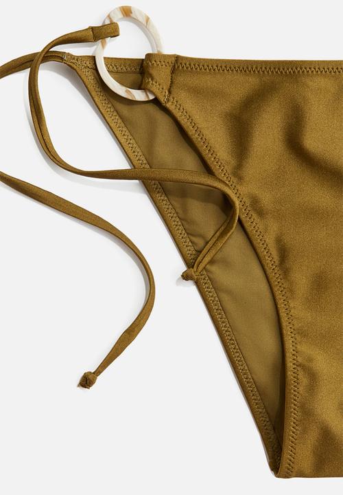 H&M - Tie tanga bikini bottoms - khaki green