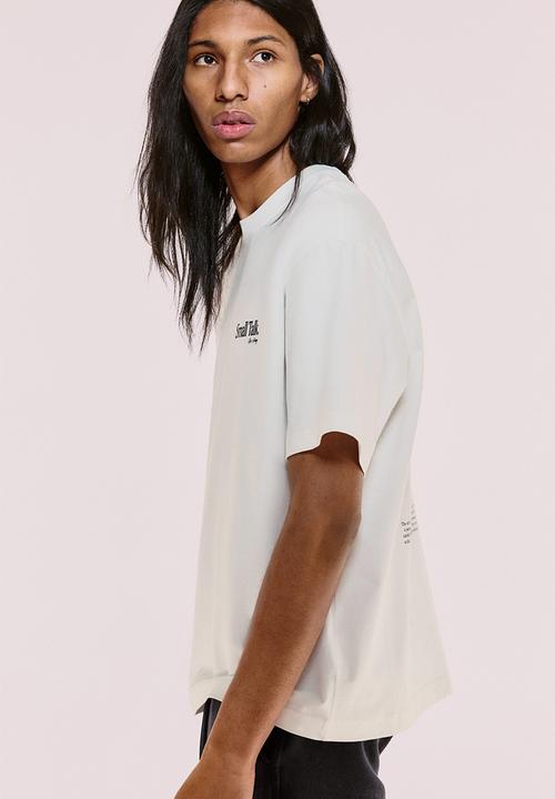 H&M - Loose fit printed T-shirt - white/small talk